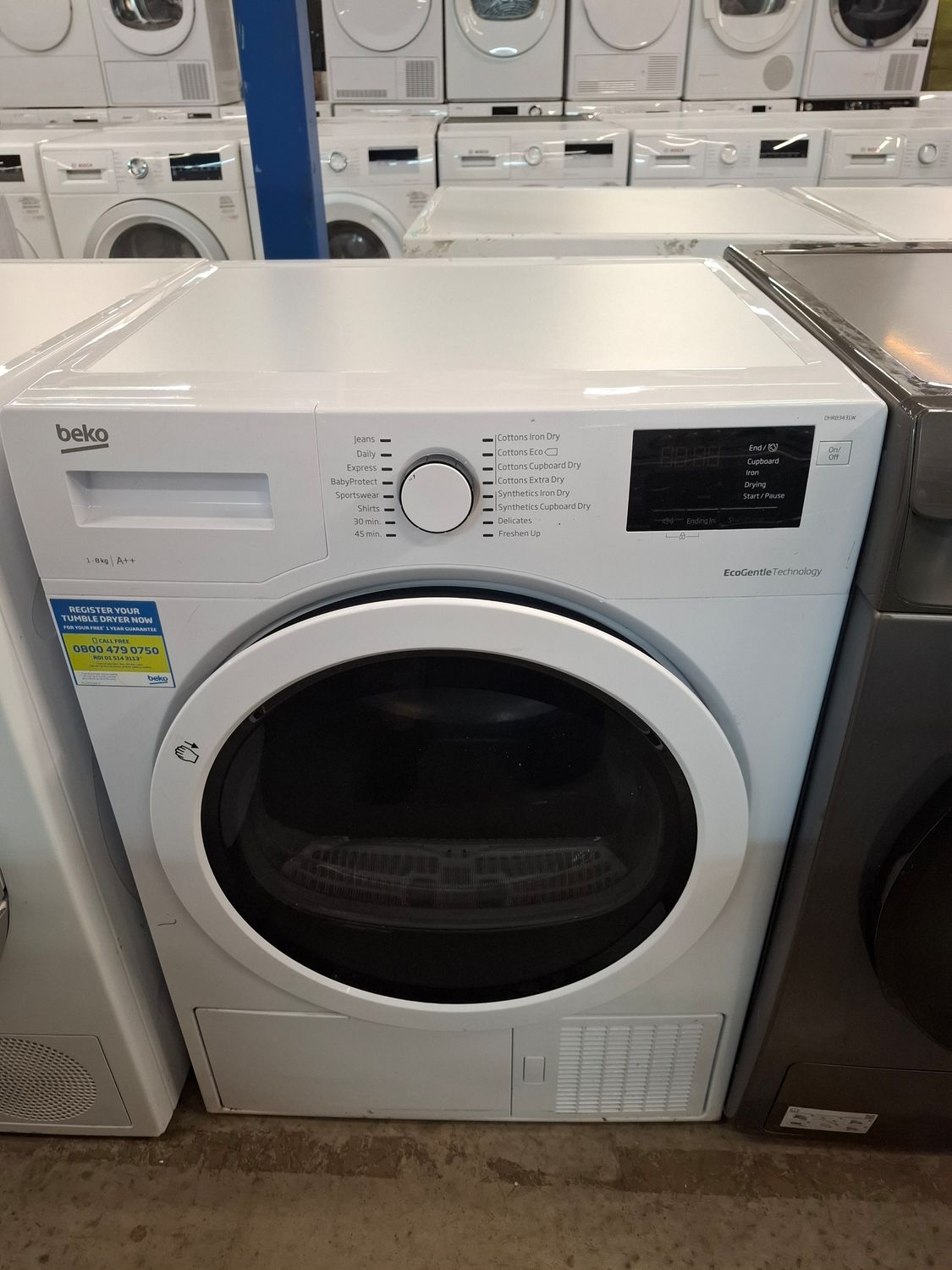 Beko DHR83431W 8kg Heat Pump Condenser Dryer White