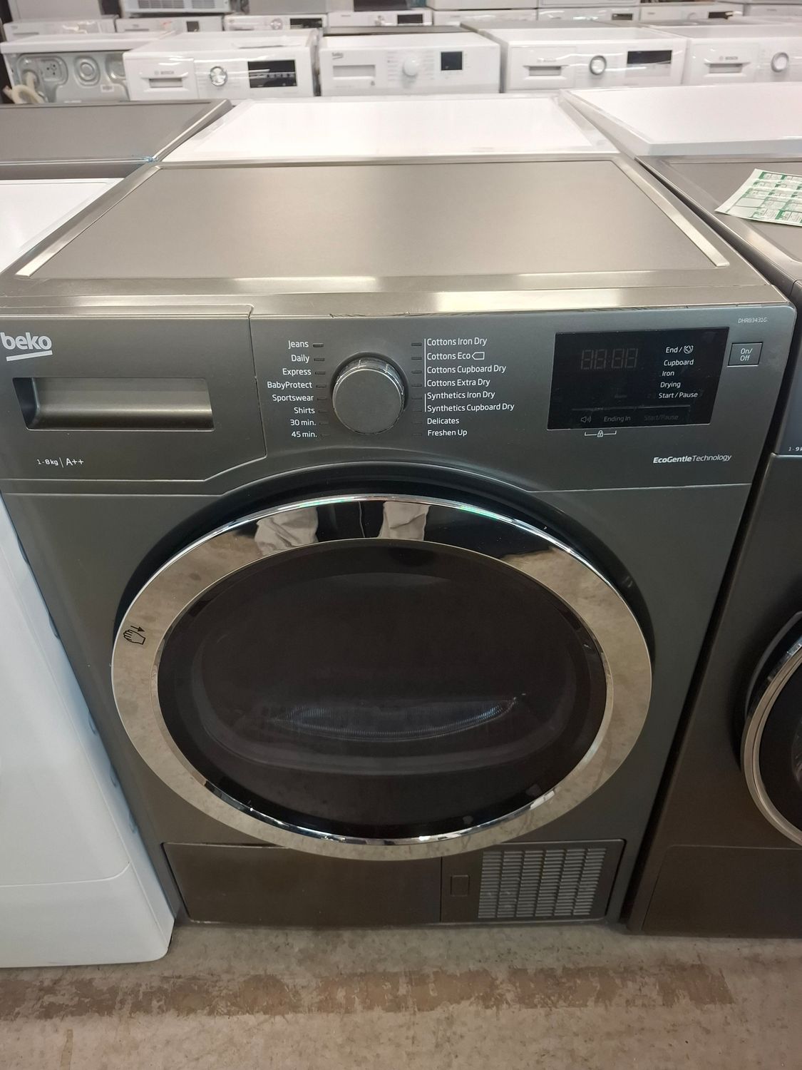 Beko DHR83431G 8kg Heat Pump Condenser Dryer Grey