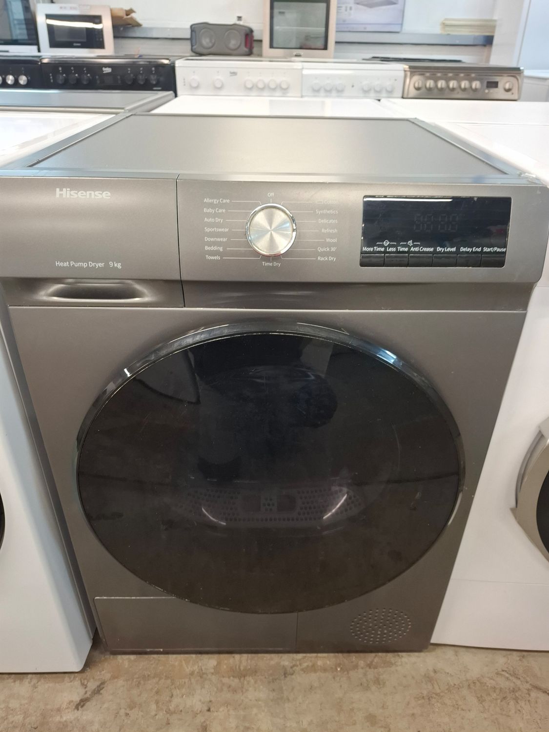 Hisense DHQA902UT 9kg Heat Pump Condenser Dryer Grey