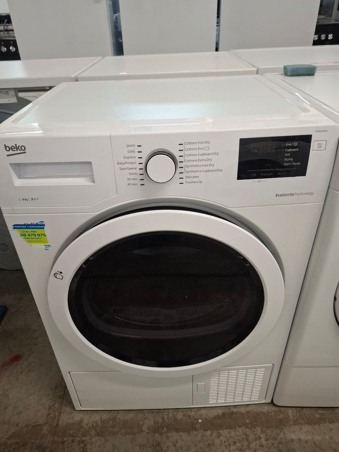 Beko DHR83431W 8kg Heat Pump Condenser Dryer White
