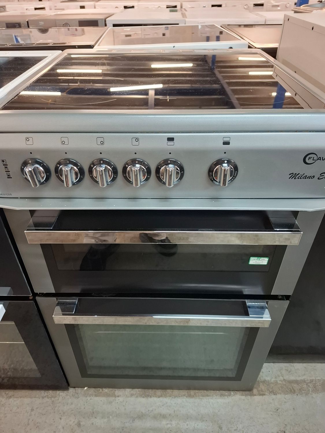 Flavel Milano 60cm Electric Cooker Ceramic Hobs Silver