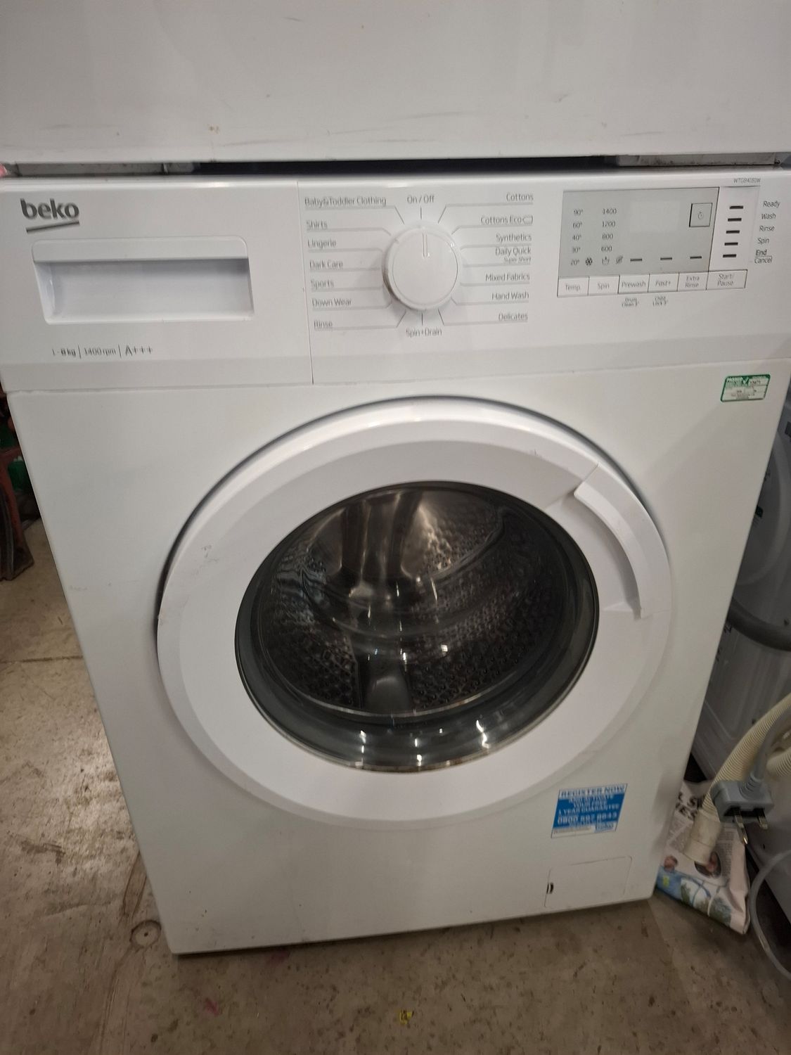 Beko WTG841B1W 8kg 1400rpm Washing Machine White