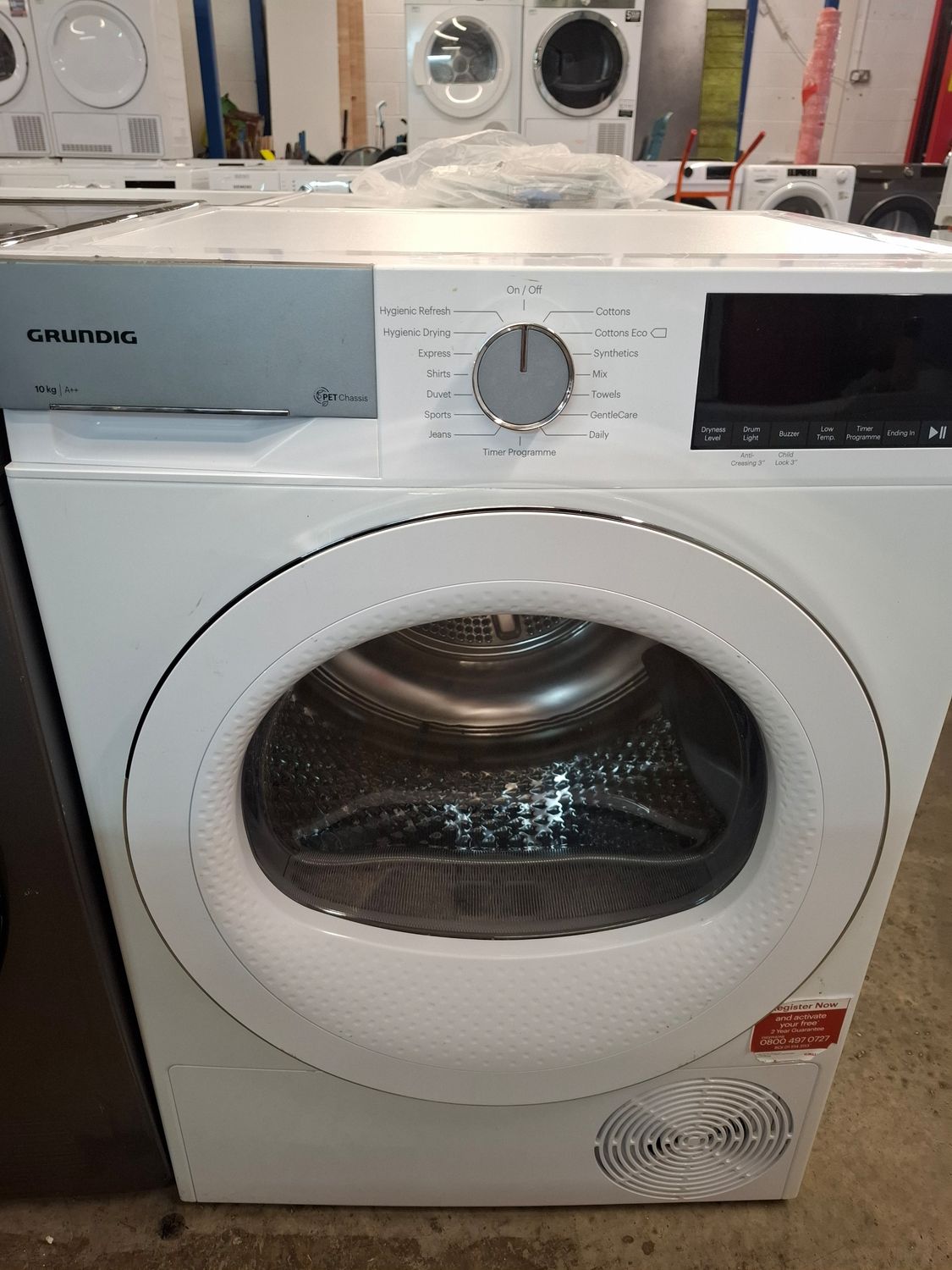 Grundig GR550 10kg Heat Pump Condenser Dryer White