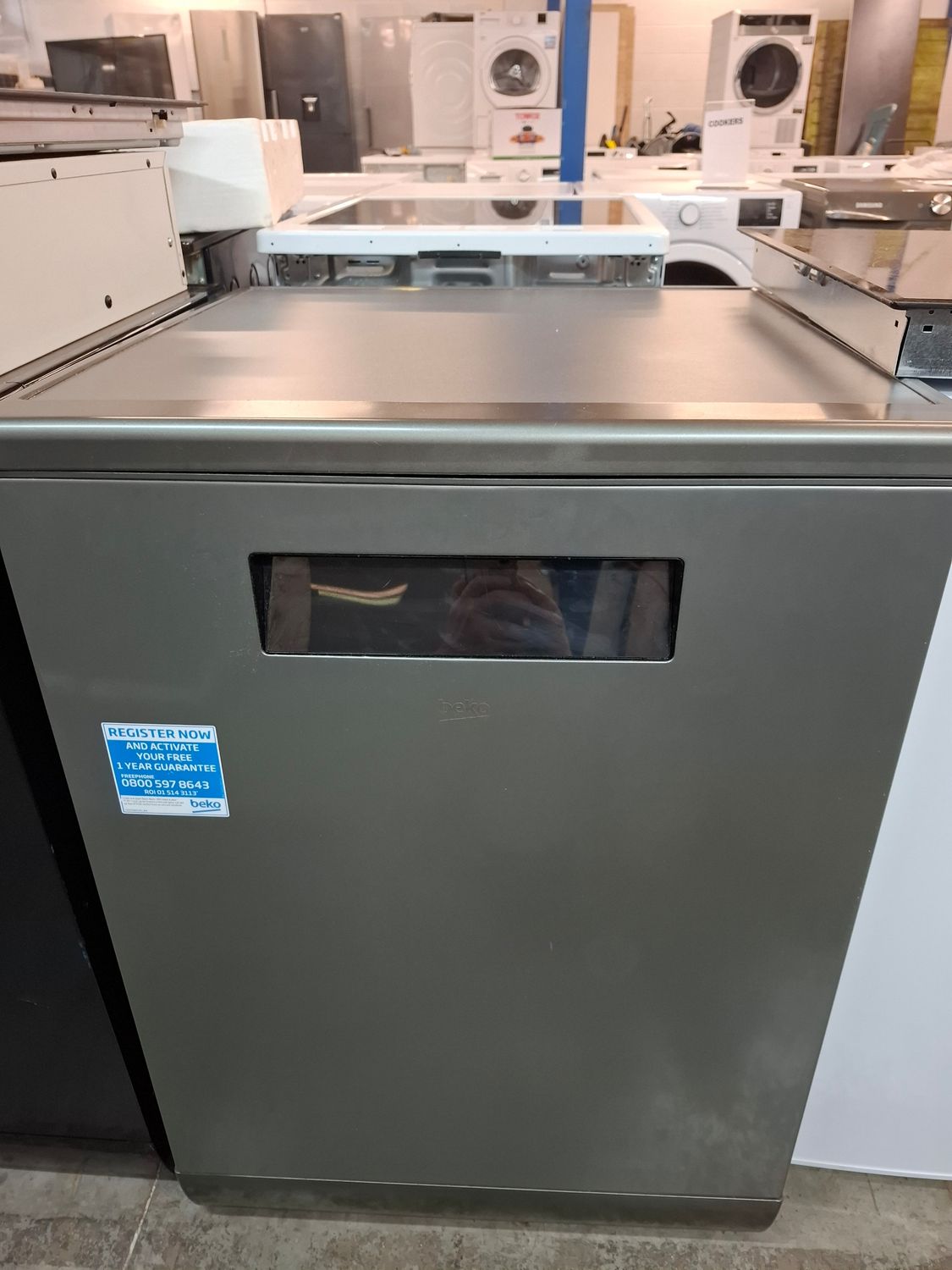 Beko DEN59420 60cm Freestanding Full Size Dishwasher Dark Grey