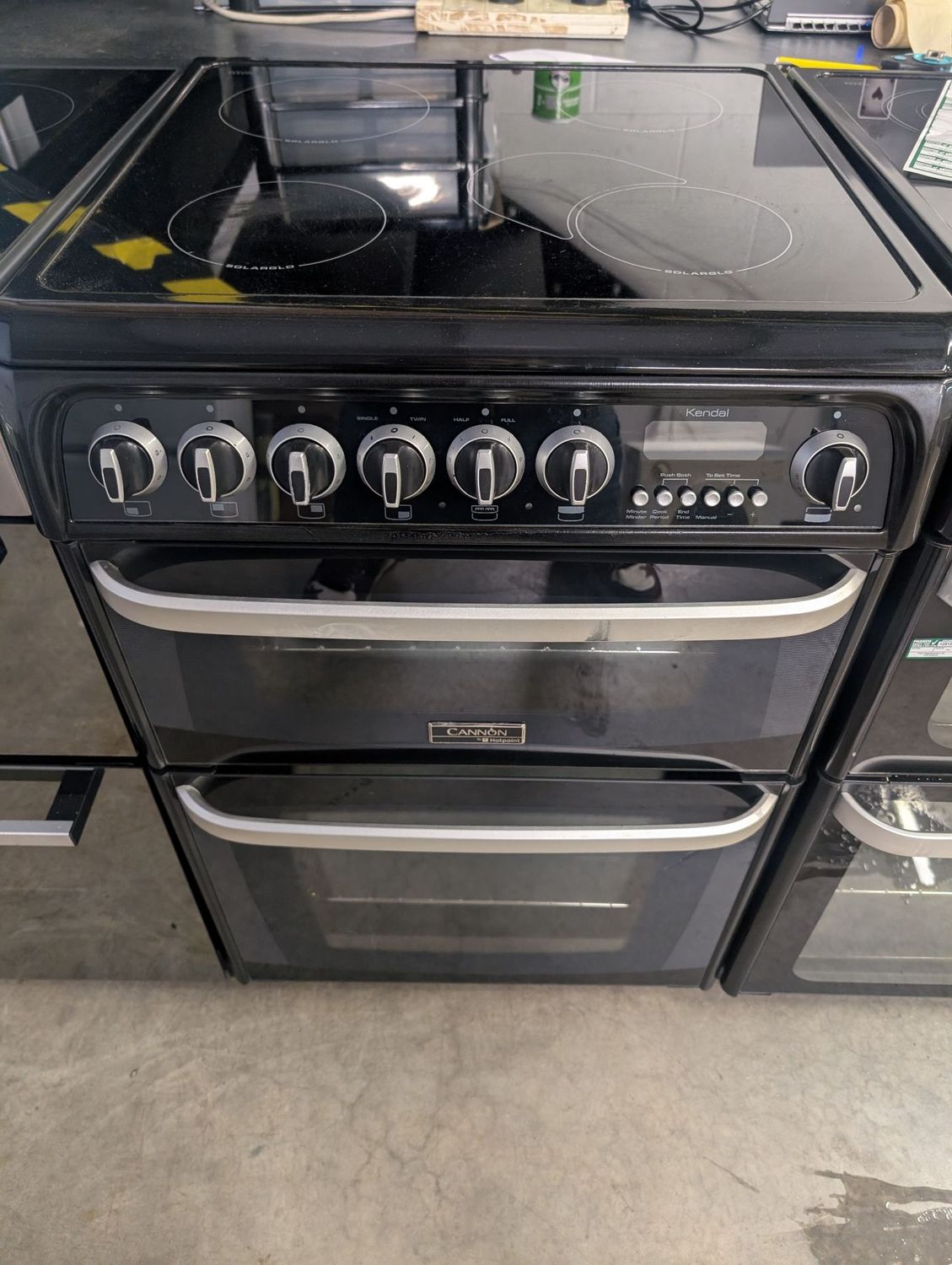 Cannon Kendal CH60EKK 60cm Electric Cooker Double Oven Ceramic Black Refurbished 