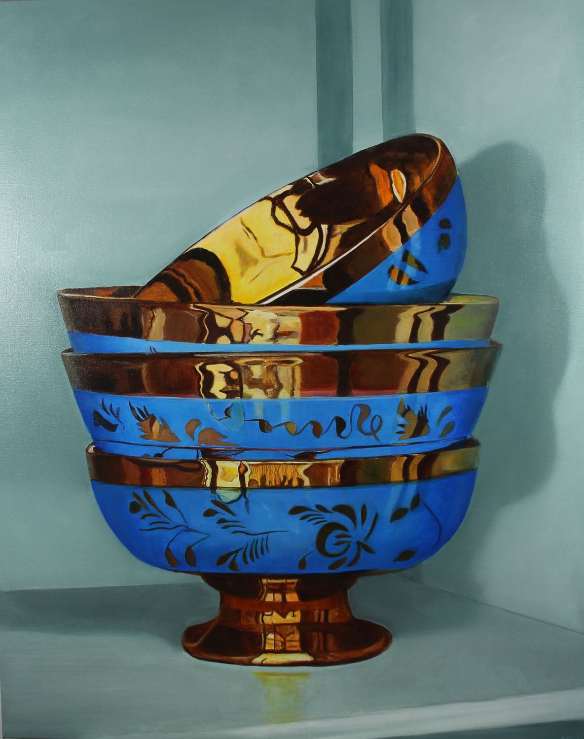 Pommard - blue with gold