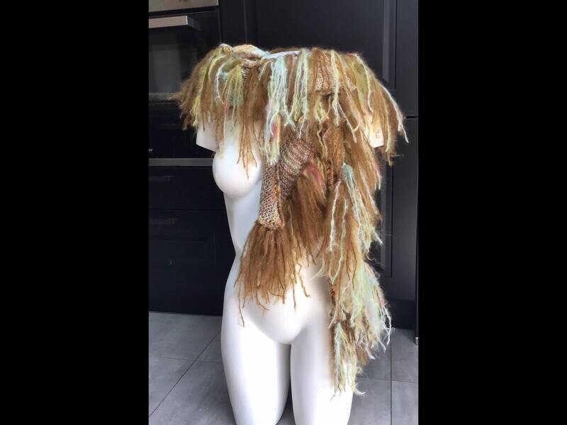 Echarpe SUCRE D'ORGE mérinos/gros mohair - Ref. 00019