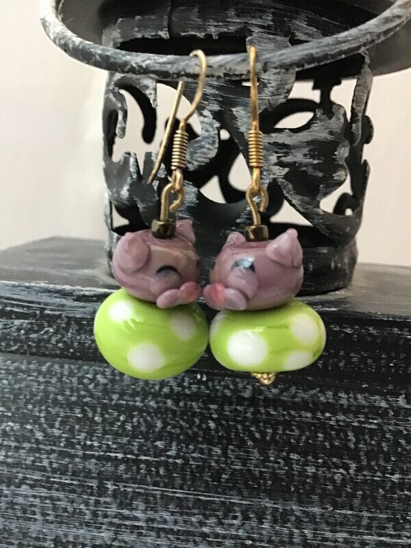 Boucles oreilles chats