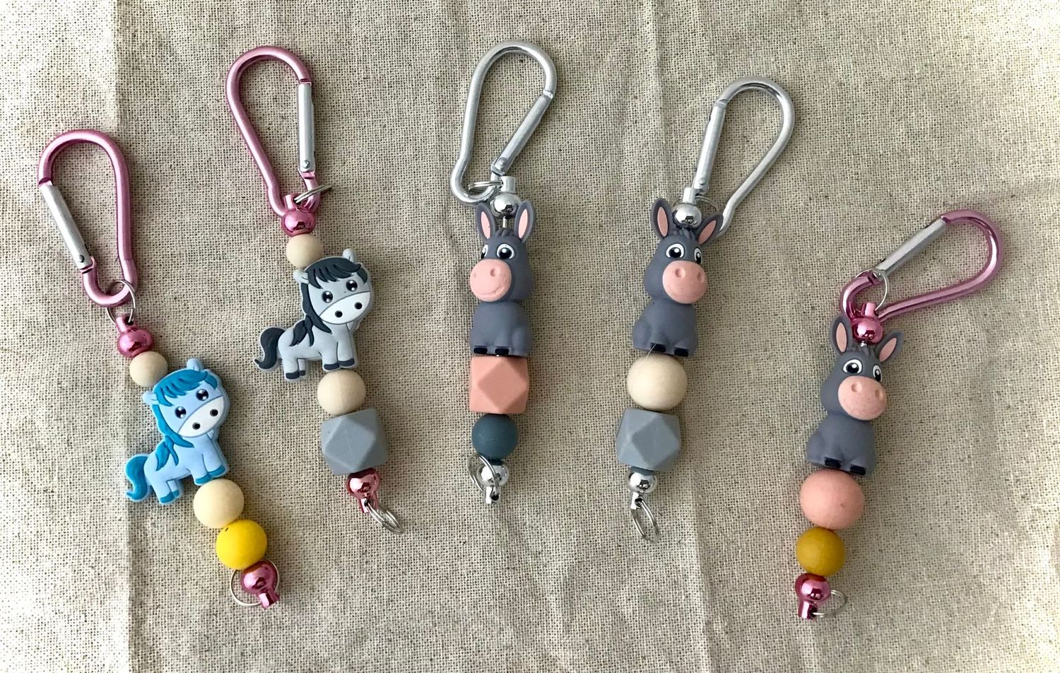porte clé anes ou poneys