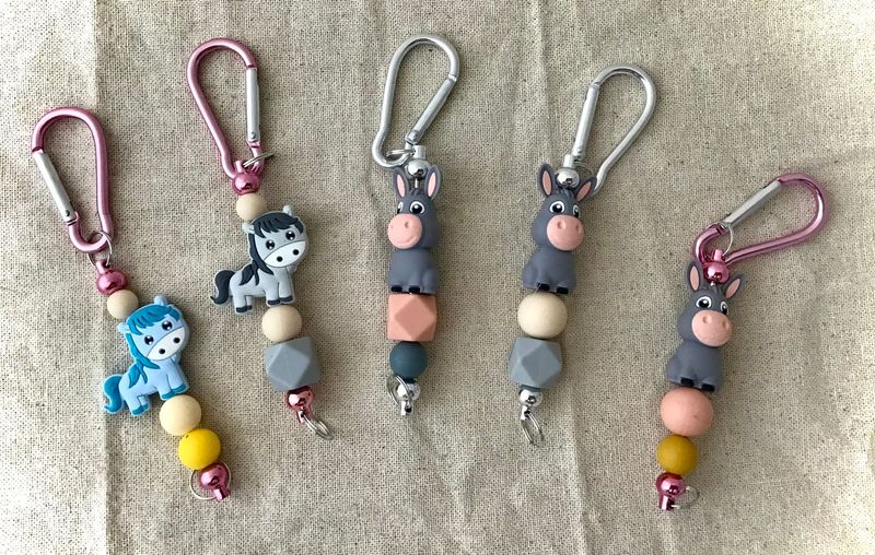 porte clé anes ou poneys