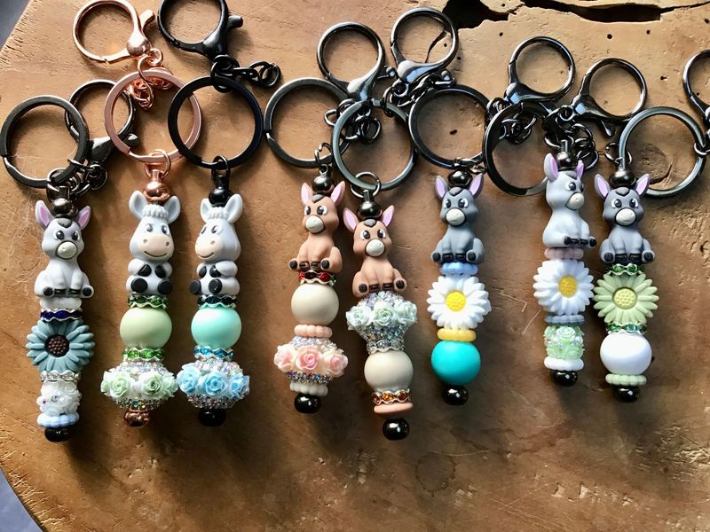 porte clé anes ou poneys