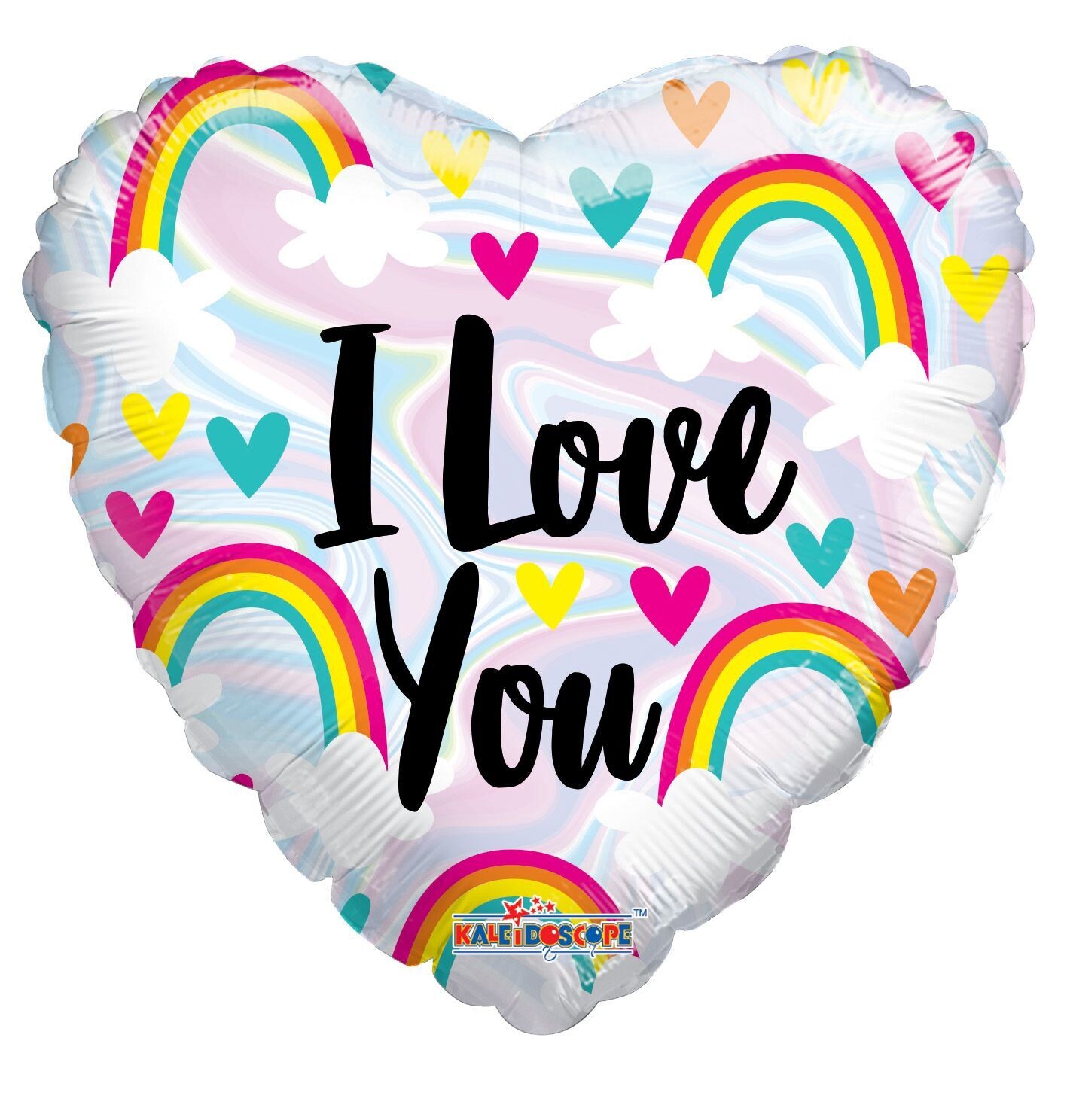 18" I love You Rainbows and Hearts