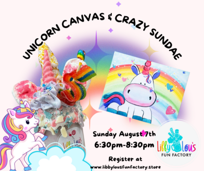 Canvas & Crazy Sundaes: Unicorn