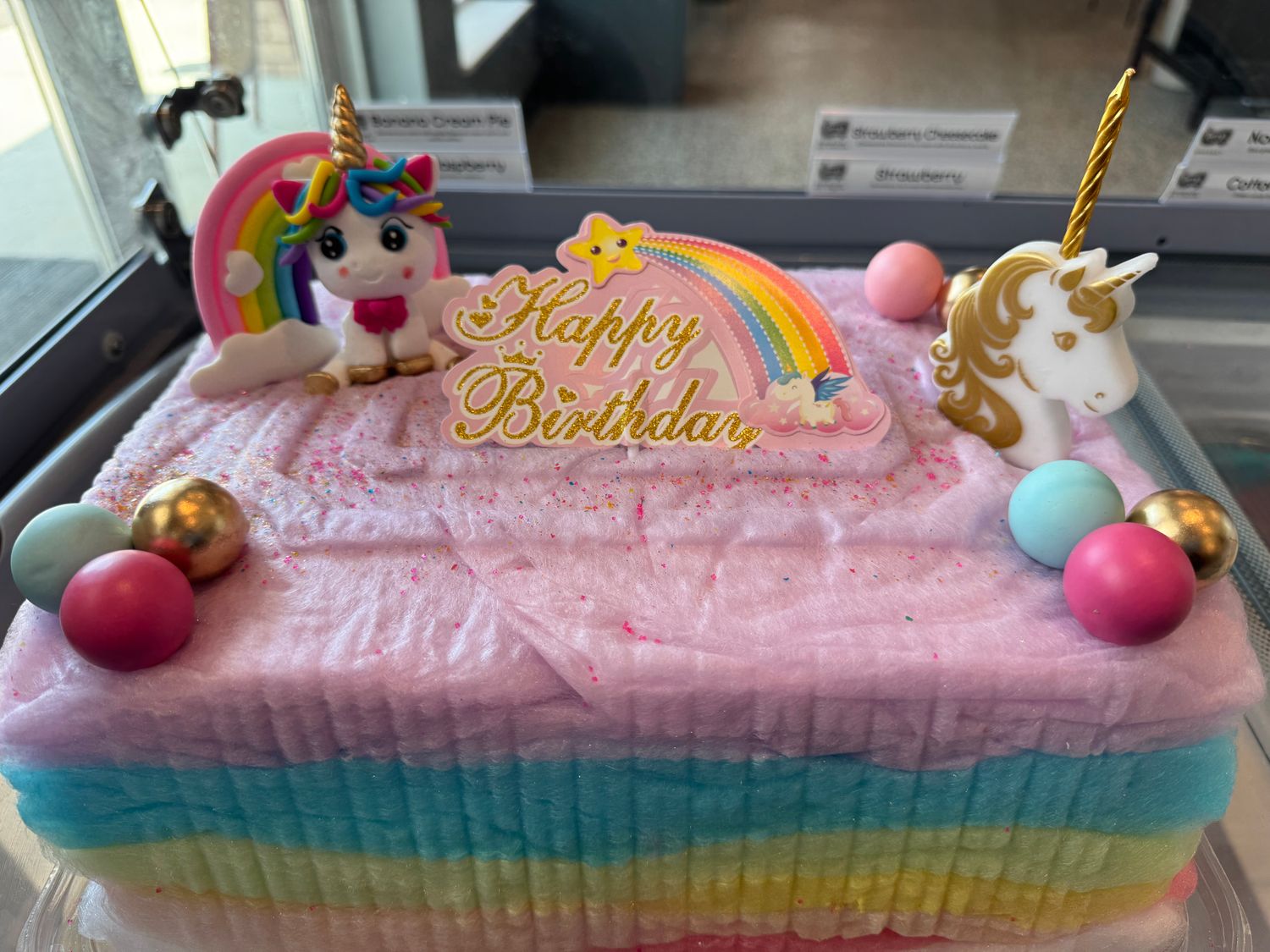 Unicorn Cotton Candy Cake - Quarter Sheet Cake