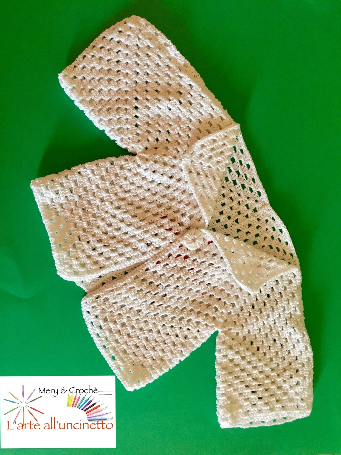 Bolero bebè, 0-3 mesi con bandiera Sarda, cotone