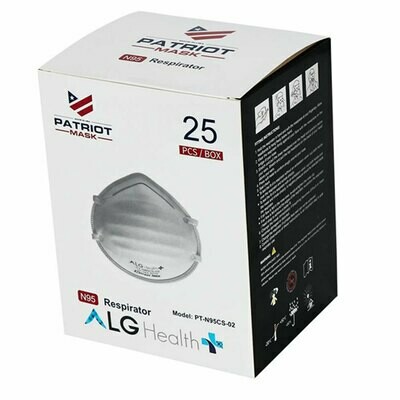 25 ALG Patriot Surgical N95 Respirators Small Size (Box of 25) 25 ALG Patriot Surgical N95 Respirators Small Size (Box of 25)
