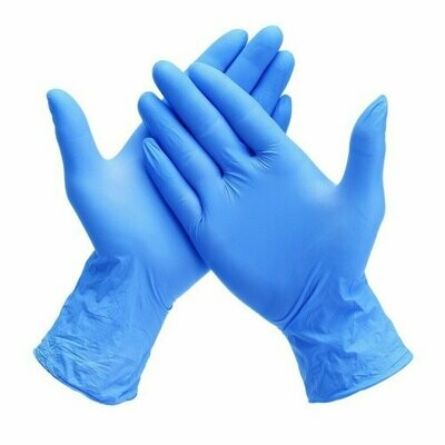 Powder Free Blue Nitrile Exam Gloves (Box of 100) Powder Free Blue Nitrile Exam Gloves (Box of 100)