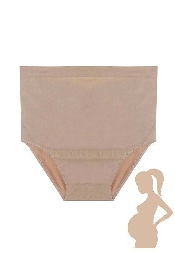 Maternity Seamless Panty Belly Support Nude