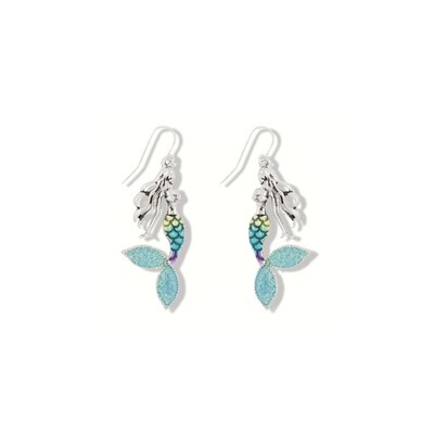 Earrings-Sparkling Blue Mermaids