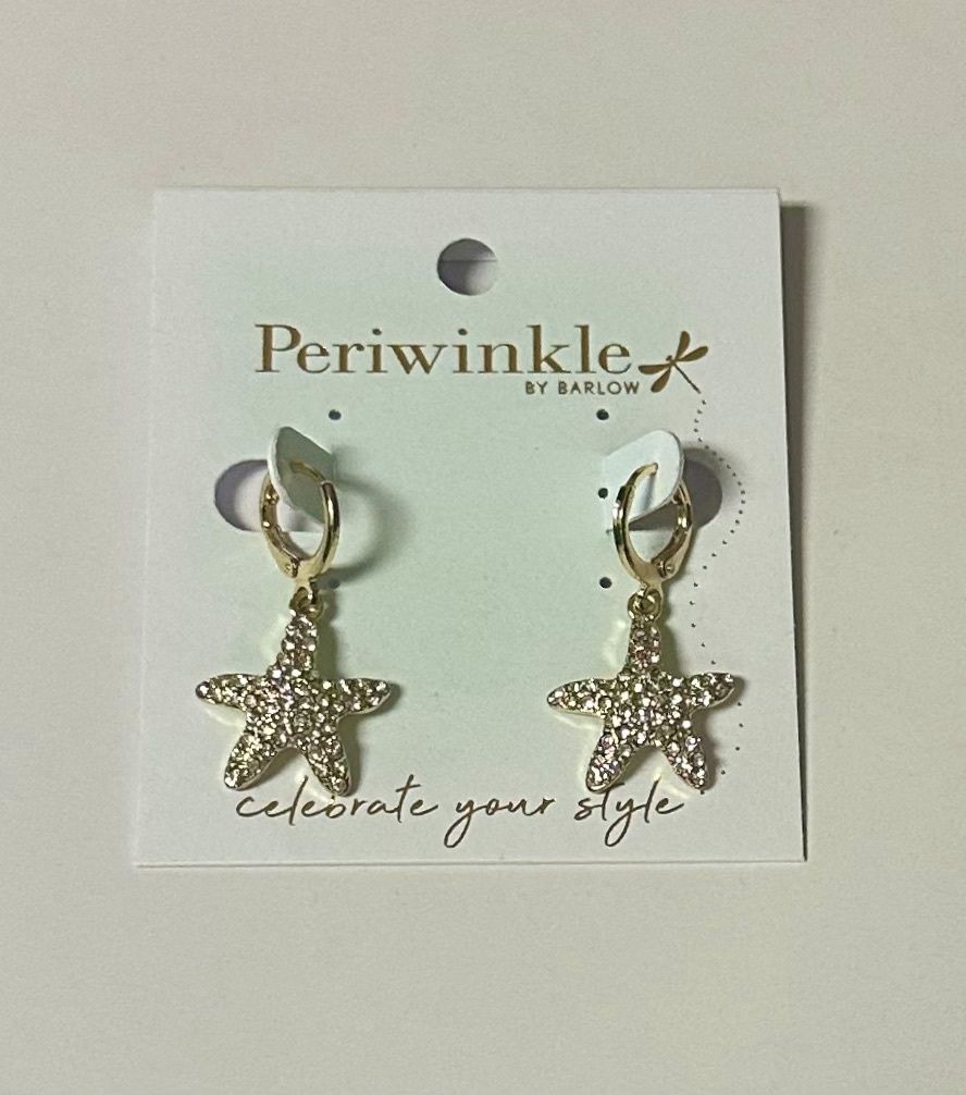 Earrings-Gold Starfish Dangle