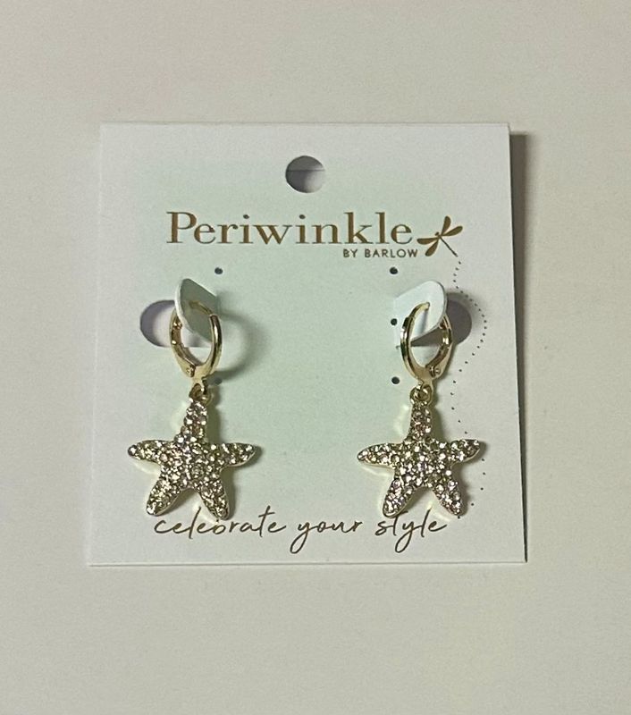 Earrings-Gold Starfish Dangle