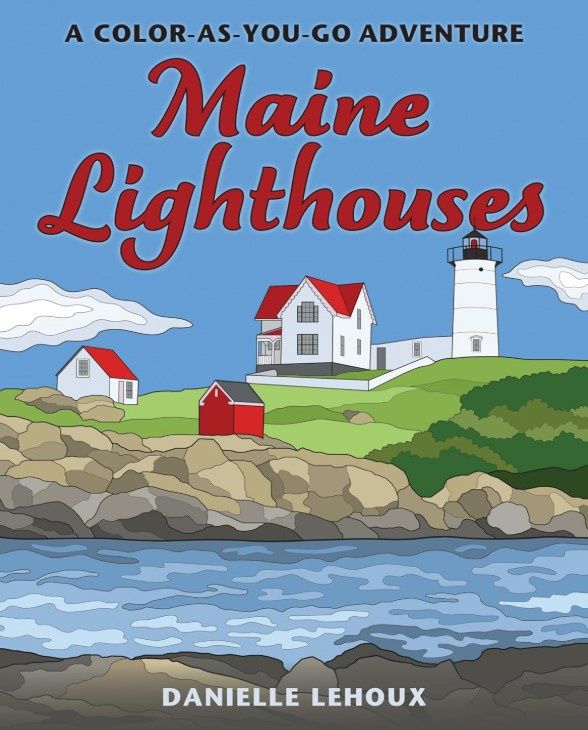 Maine Lighthouse Coloring Book