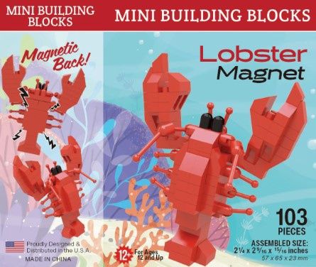 Lobster Magnet Mini Building Blocks