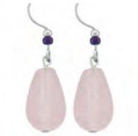 Earring: Sea Glass Pink Teardrop SGE 262