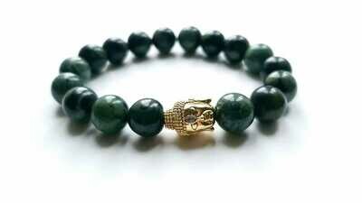 A stunning unisex Buddha stretch bracelet made of Kambamba beads 10mm