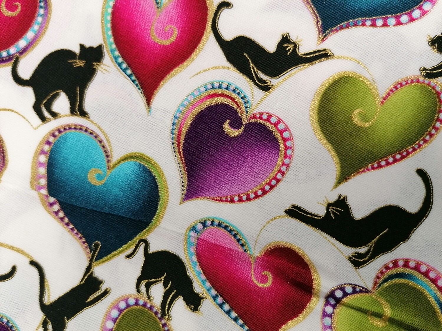 Benartex - Hearts and cats