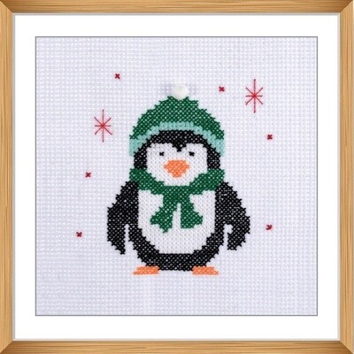 Mini Counted Cross Stitch Kit: Penguin