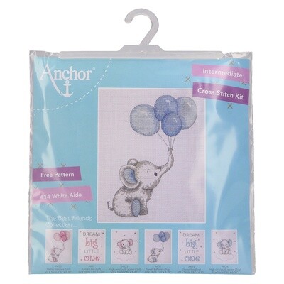 Counted Cross Stitch Kit: Boy Balloons