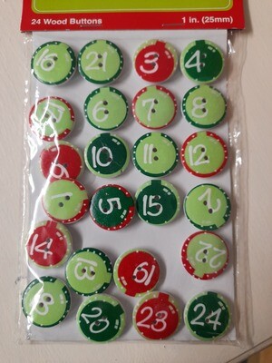 Holiday Advent Buttons  Now £5