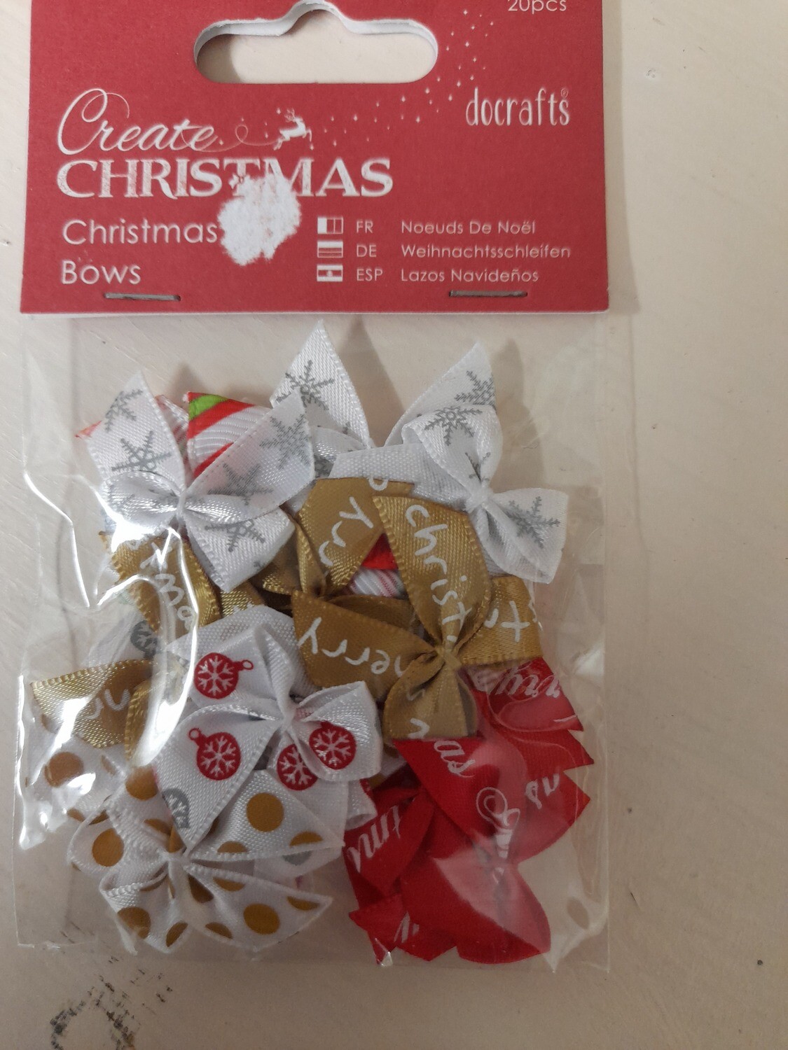 DoCrafts Create Christmas - Christmas Bows Now £1.50