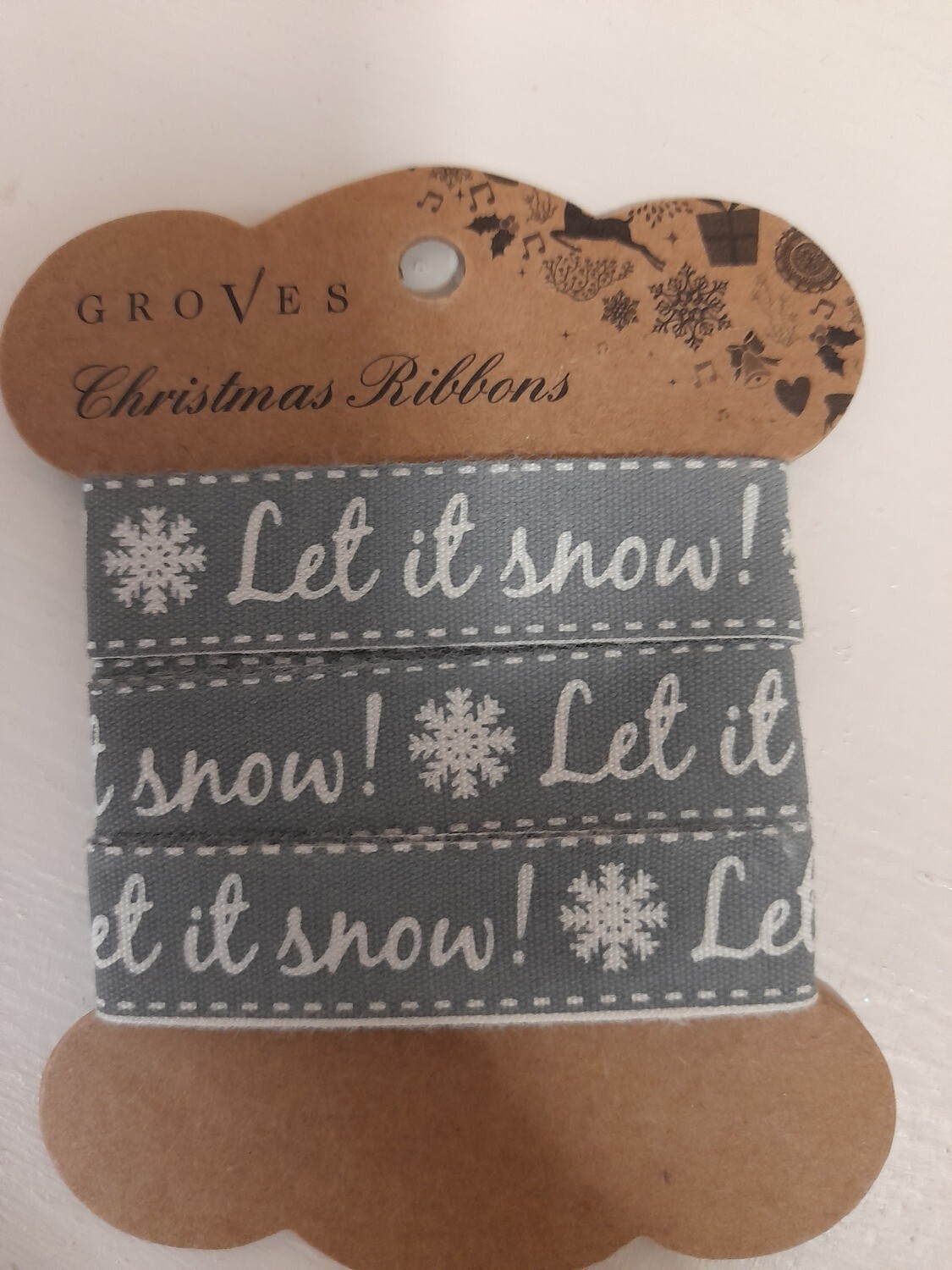 Christmas Ribbon - Let it snow