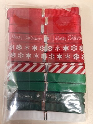 Christmas ribbon bundle - 9mm