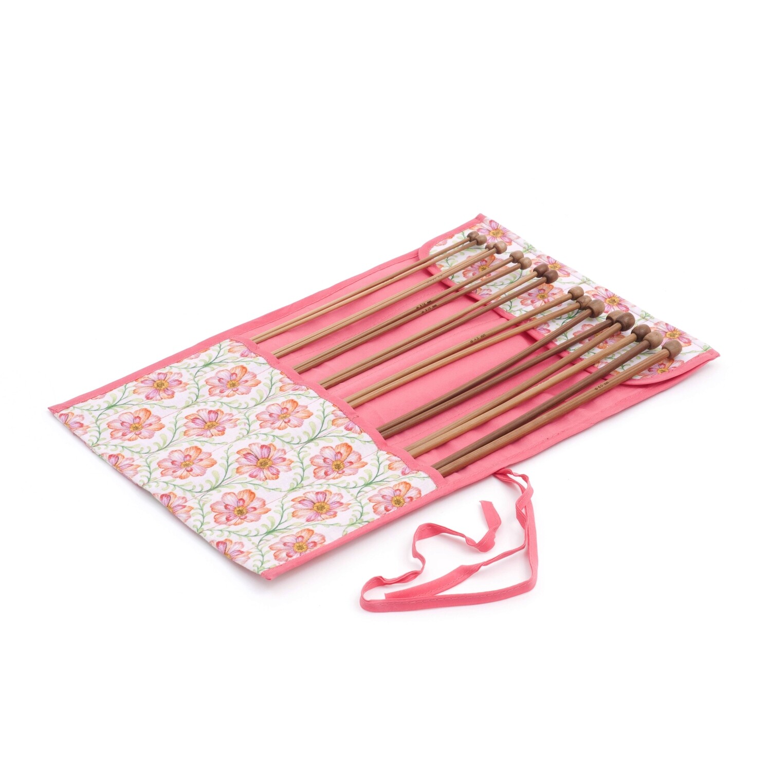 Wooden Knitting Needles in Cloth Roll