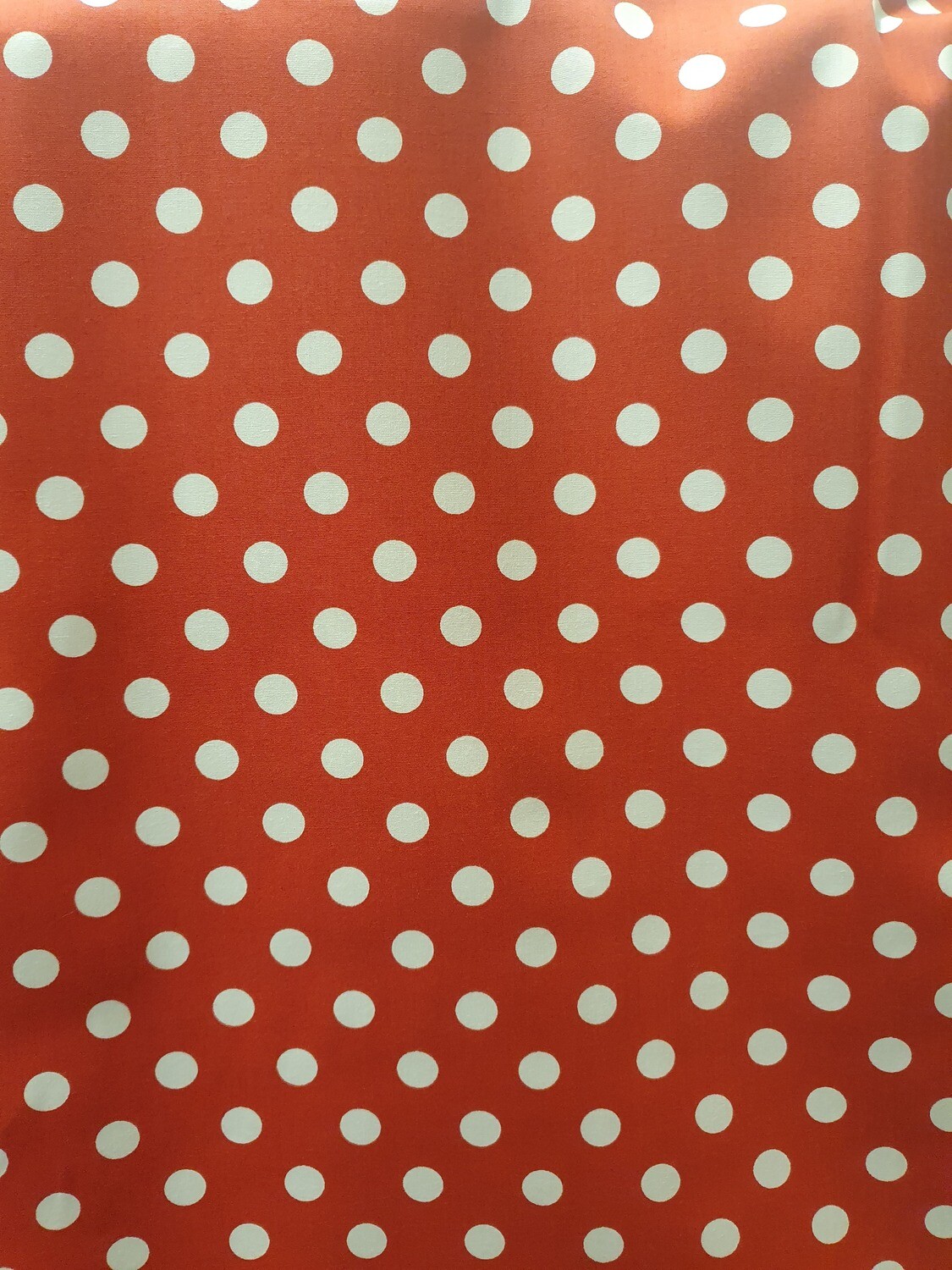 Dotty - Cotton Poplin - Red with White Spots