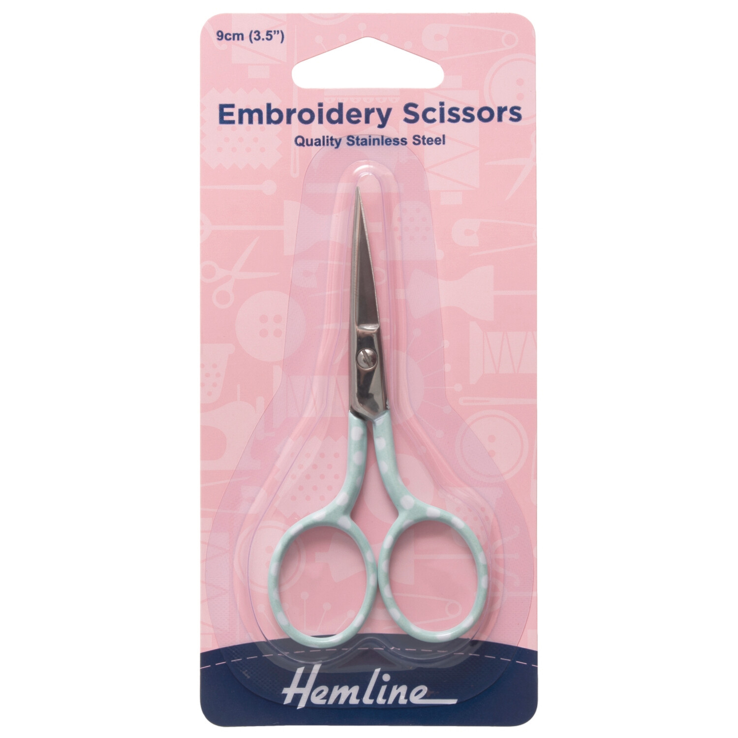 Scissors: Polka Dot: 9cm/3.5in: Blue