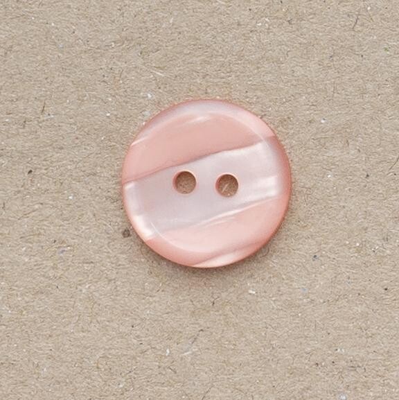 Button 18mm two hole peach