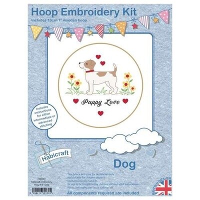Dog Embroidery Kit 18cm Hoop