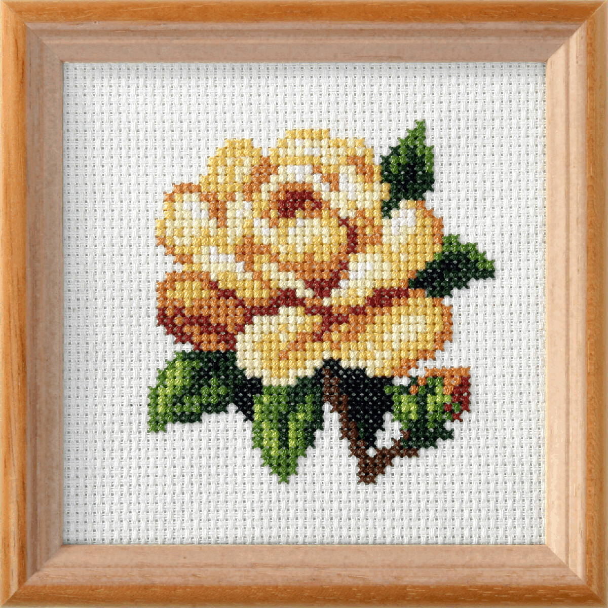 Cross Stitch Kit: Yellow Rose