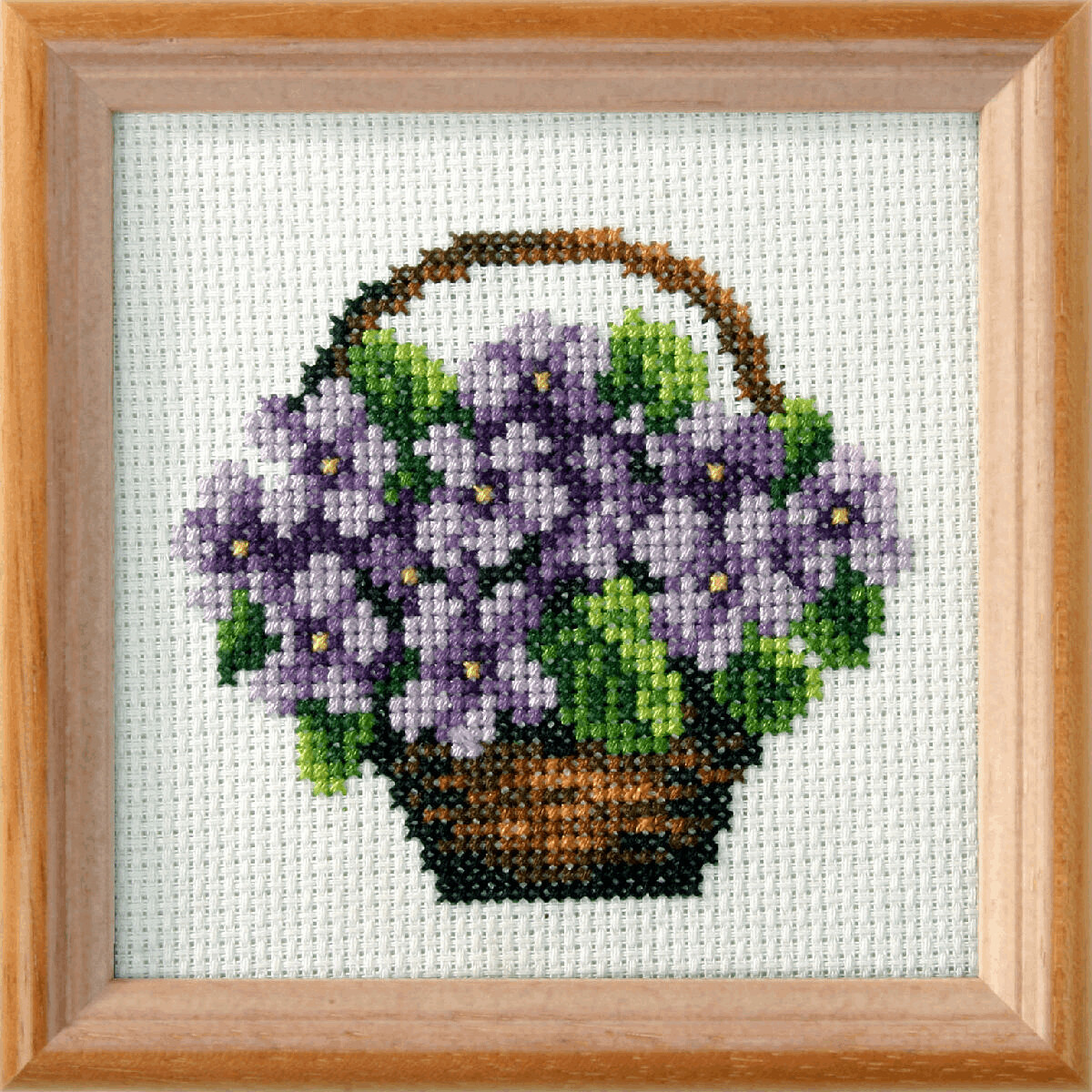 Cross Stitch Kit: Violets