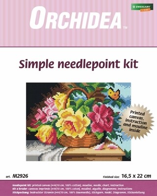 Embroidery Kit: Roses in a Basket