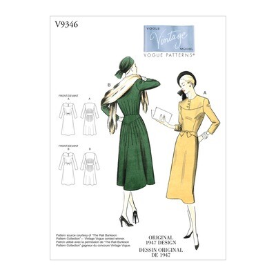 Vogue Vintage Sewing Pattern V9346 A5 6-14