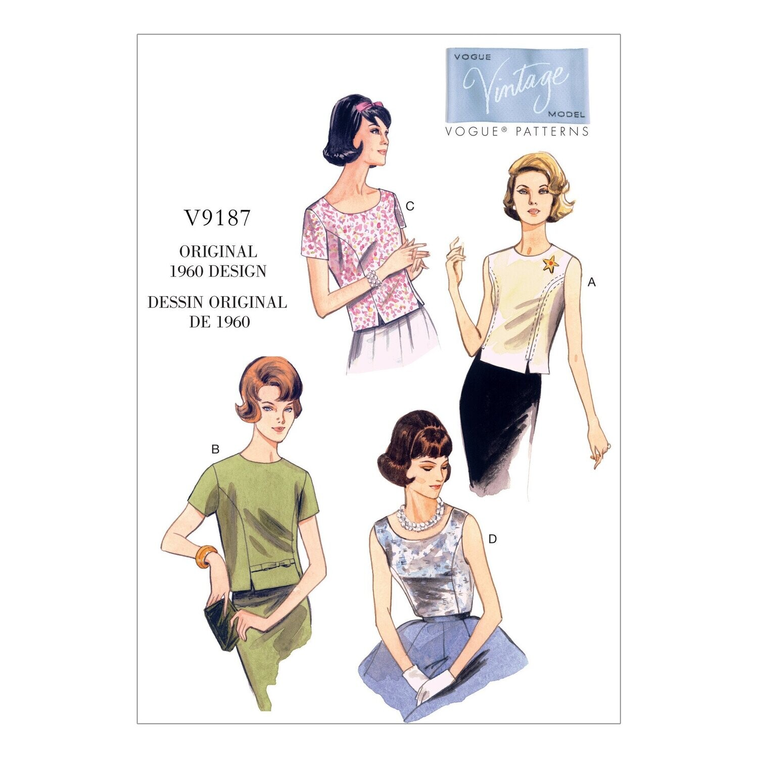 Vogue Vintage Sewing Pattern V9187 A5 6-14