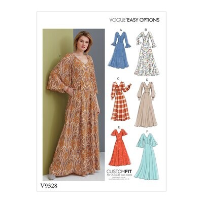 Vogue Easy Options Sewing Pattern V9328 A5 6-14