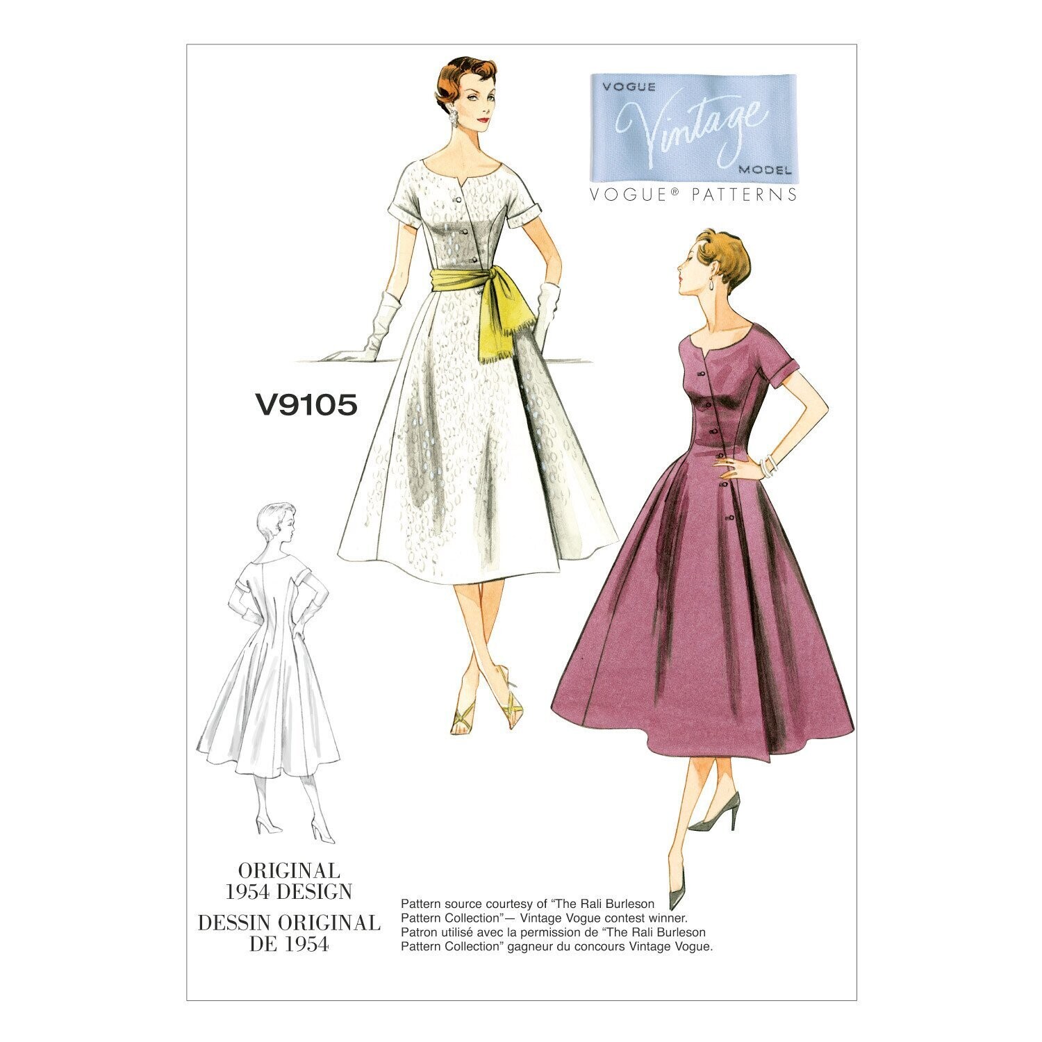 Vogue Vintage Sewing Pattern V9105 A5 6-14