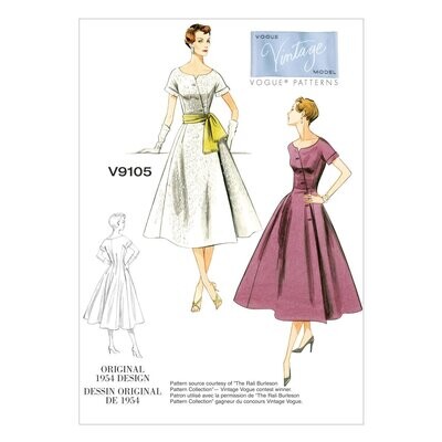 Vogue Vintage Sewing Pattern V9105 E5 14-22