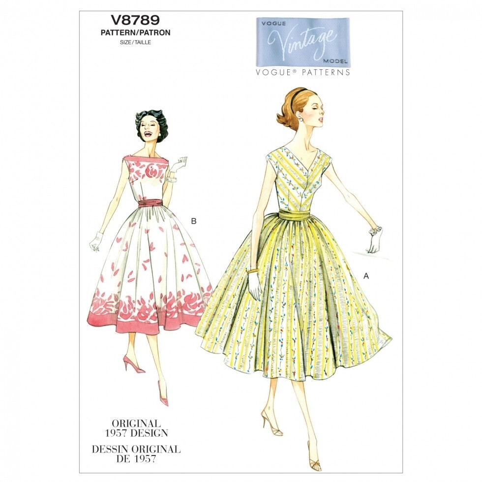 Vogue Vintage Sewing Pattern V8789 A5 6-14